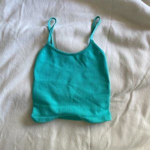 Free People Turquoise Teal Tighten Up Tank